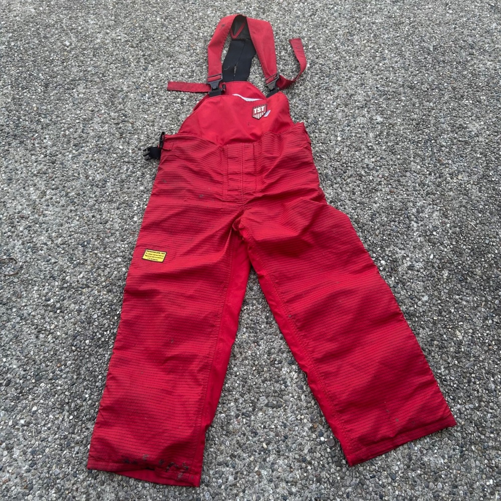 TST Sweden UHP Waterjetting Protection Bibs Mens L Red Dyneema Overalls 10/28